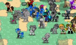 Size: 1106x664 | Tagged: safe, oc, oc only, oc:aquamarine midnights, pony, pony town, clothes, socks, statues, striped socks