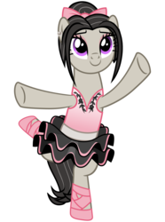 Size: 2200x2950 | Tagged: safe, artist:cheezedoodle96, octavia melody, pony, a royal problem, g4, .svg available, alternate hairstyle, balancing, ballerina, bow, clothes, ear piercing, earring, female, hair bun, high res, jewelry, mare, octaviarina, piercing, simple background, skirt, solo, svg, transparent background, tutu, vector