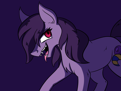 Size: 900x675 | Tagged: dead source, safe, artist:wubcakeva, oc, oc only, oc:gypsy velvet, pony, vampony, female, open mouth, race swap, solo, tongue out