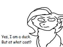 Size: 475x356 | Tagged: safe, oc, oc only, oc:sad horse, about the luna post, background pony strikes again, comic sans, contemplation, ms paint, op is a duck, solo, stylistic suck, text, thinking