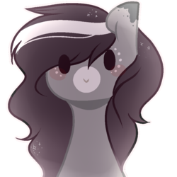 Size: 800x800 | Tagged: safe, artist:umiimou, oc, oc only, pony, beady eyes, bust, female, mare, portrait, simple background, solo, transparent background