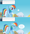 Size: 1280x1444 | Tagged: safe, artist:hakunohamikage, rainbow dash, pony, ask-princesssparkle, g4, ask, female, laughing, solo, tumblr