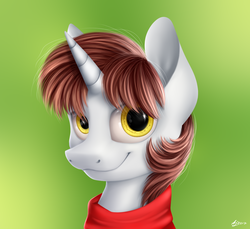 Size: 1200x1100 | Tagged: safe, artist:luminousdazzle, oc, oc only, pony, unicorn, bust, solo