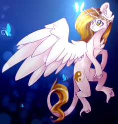 Size: 1891x1990 | Tagged: safe, artist:erinartista, oc, oc only, unnamed oc, pegasus, pony, female, leonine tail, mare, solo