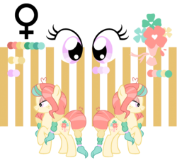 Size: 2000x1861 | Tagged: safe, artist:cloiepony, oc, oc only, oc:rainbow verdant, earth pony, pony, female, mare, reference sheet, solo