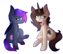 Size: 3000x2566 | Tagged: safe, artist:tuzziixx, artist:umiimou, oc, oc only, oc:abby rae, bat pony, pony, unicorn, bowtie, high res, simple background, tongue out, transparent background