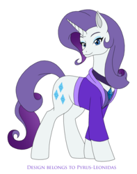 Size: 1362x1729 | Tagged: safe, artist:pyrus-leonidas, rarity, pony, unicorn, g4, brawler, clothes, eyeshadow, female, looking at you, makeup, simple background, smiling, solo, transparent background