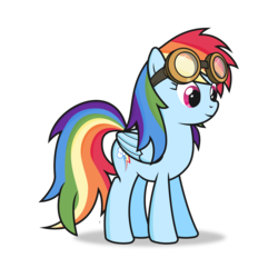 Size: 7000x7000 | Tagged: safe, artist:biel56789, derpibooru exclusive, rainbow dash, pony, g4, absurd resolution, alternate hairstyle, female, goggles, simple background, solo, transparent background