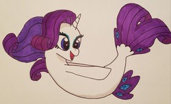 Size: 1965x1194 | Tagged: safe, artist:iffoundreturntorarity, rarity, seapony (g4), g4, my little pony: the movie, seaponified, seapony rarity, species swap, traditional art