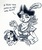 Size: 623x740 | Tagged: safe, artist:kuroneko, derpibooru exclusive, captain celaeno, squabble, bird, ornithian, anthro, g4, my little pony: the movie, ear piercing, earring, eyes closed, feather, final fantasy, final fantasy xii, hat, jewelry, monochrome, parrot pirates, piercing, pirate, pirate hat, tongue out, traditional art