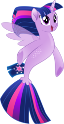 Size: 1619x3120 | Tagged: safe, artist:infinitewarlock, twilight sparkle, alicorn, pony, seapony (g4), g4, my little pony: the movie, cute, female, fin wings, mare, open mouth, seaponified, seapony twilight, simple background, solo, species swap, transparent background, twilight sparkle (alicorn), underhoof, vector