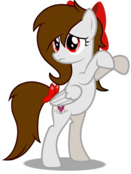 Size: 4800x6350 | Tagged: safe, artist:rsa.fim, oc, oc only, oc:whisper hope, pegasus, pony, absurd resolution, bipedal, bow, female, hoofy-kicks, mare, mexican, red eyes, ribbon, simple background, solo, tail bow, tail wrap, transparent background, unitárium, vector