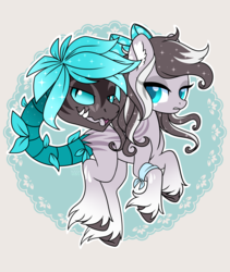 Size: 3129x3700 | Tagged: safe, artist:hawthornss, oc, oc only, original species, plant pony, bedroom eyes, bow, ear fluff, hair bow, high res, looking at you, underhoof, unshorn fetlocks