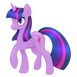 Size: 2000x2000 | Tagged: safe, artist:orcakisses, twilight sparkle, alicorn, pony, g4, female, high res, raised hoof, simple background, solo, transparent background, twilight sparkle (alicorn)