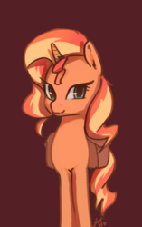 Size: 1600x2547 | Tagged: safe, artist:penny-wren, sunset shimmer, equestria girls, g4, female, simple background, smiling, smirk, solo