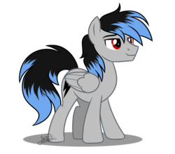 Size: 1700x1500 | Tagged: safe, artist:jack-pie, oc, oc only, oc:black thunder, pegasus, pony, male, simple background, smiling, solo, stallion, transparent background, vector