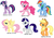 Size: 1020x724 | Tagged: safe, applejack, fluttershy, pinkie pie, rainbow dash, rarity, twilight sparkle, earth pony, pegasus, pony, unicorn, g4, cardboard twilight, female, mare, simple background, stock vector, white background