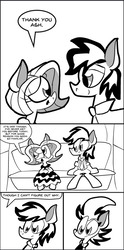 Size: 500x1012 | Tagged: safe, artist:joeywaggoner, oc, oc only, oc:ash, oc:spotlight, pony, the clone that got away, carriage, clothes, comic, days-of-ash, diane, dress, glasses, pony prom, redesign
