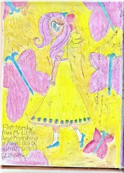 Size: 1506x2093 | Tagged: safe, artist:twilightangel004, fluttershy, butterfly, human, g4, clothes, cutie mark, dress, female, humanized, solo, winged humanization, wings