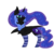 Size: 2560x2560 | Tagged: safe, artist:brokensilence, nightmare moon, pony, g4, armor, chest fluff, clothes, cute, female, high res, moonabetes, one eye closed, pouting, simple background, socks, solo, striped socks, thigh highs, transparent background, tsundere, tsundere moon