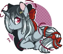 Size: 1000x853 | Tagged: safe, artist:xwhitedreamsx, oc, oc only, pony, unicorn, bow, female, mare, simple background, solo, transparent background