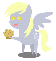 Size: 2091x2270 | Tagged: safe, artist:scourge707, derpy hooves, pegasus, pony, g4, female, food, happy, high res, hoof hold, mare, muffin, pointy ponies, simple background, smiling, solo, transparent background, vector