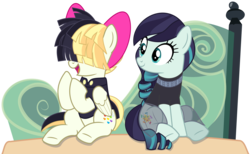 Size: 5334x3276 | Tagged: safe, artist:jhayarr23, coloratura, songbird serenade, earth pony, pegasus, pony, g4, my little pony: the movie, absurd resolution, bow, clothes, colorenade, cute, female, hair over eyes, mare, rara, show accurate, simple background, sitting, smiling, transparent background, vector