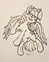 Size: 1110x1387 | Tagged: safe, artist:artponymdp, twilight sparkle, alicorn, pony, g4, dancing, female, monochrome, solo, traditional art, twilight sparkle (alicorn)