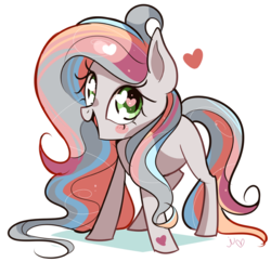 Size: 800x774 | Tagged: safe, artist:ipun, oc, oc only, oc:sundance melody, earth pony, pony, female, heart eyes, mare, simple background, solo, white background, wingding eyes