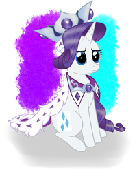 Size: 1820x2280 | Tagged: safe, artist:starlightglummer, princess platinum, rarity, pony, g4, female, pouting, sitting, solo