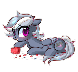 Size: 900x835 | Tagged: safe, artist:kaltwarm, oc, oc only, pegasus, pony, female, heart, heart eyes, simple background, smiling, solo, transparent background, wingding eyes