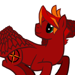 Size: 800x800 | Tagged: safe, artist:legendoflink, oc, oc only, oc:auburn winds, pegasus, pony, cute, flying, looking back, smiling