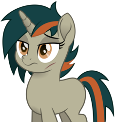 Size: 3010x3183 | Tagged: safe, artist:itspeahead, oc, oc only, oc:ana falkenhart, pony, unicorn, g4, my little pony: the movie, blank flank, female, high res, movie accurate, movie designs, orange eyes, scar, simple background, solo, transparent background, unamused, vector