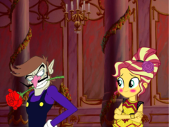 Size: 1546x1130 | Tagged: safe, artist:daniotheman, sunset shimmer, equestria girls, equestria girls specials, g4, my little pony equestria girls: dance magic, crack shipping, crossover, crossover shipping, male, nintendo, shipping, waluigi, waluset, wat