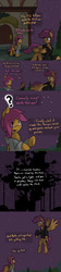 Size: 1500x6750 | Tagged: safe, artist:conmanwolf, scootaloo, pegasus, pony, comic:ask motherly scootaloo, fanfic:rainbow factory, g4, cloudsdale, comic, factory scootaloo, hairpin, high res, motherly scootaloo, sweatshirt