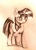 Size: 1306x1790 | Tagged: safe, artist:ponsce, twilight sparkle, pony, g4, female, monochrome, raised hoof, solo, traditional art