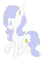 Size: 434x608 | Tagged: safe, artist:adamanimationz, artist:twittershy, oc, oc only, oc:lucky duck, pony, duckpone, learning to draw