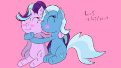 Size: 3968x2232 | Tagged: safe, artist:sonic2125, starlight glimmer, trixie, pony, unicorn, g4, female, high res, lesbian, mare, ship:startrix, shipping