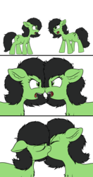 Size: 2590x4903 | Tagged: safe, artist:smoldix, oc, oc only, oc:filly anon, earth pony, pony, cute, female, filly, high res, kiss on the lips, kissing, lesbian, lesbian kiss, shipping