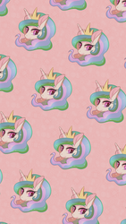 Size: 1080x1920 | Tagged: safe, artist:phyllismi, princess celestia, g4, female, solo, tiled background, wallpaper