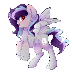Size: 500x500 | Tagged: safe, artist:skimea, oc, oc only, oc:sketchy howl, pegasus, pony, animated, blinking, female, gif, mare, pixel art, simple background, solo, transparent background