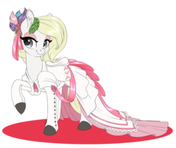Size: 829x700 | Tagged: safe, artist:silkensaddle, oc, oc only, oc:claire, pegasus, pony, clothes, dress, female, mare, solo