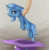 Size: 2355x2415 | Tagged: safe, artist:ferasor, trixie, human, pony, g4, clothes, female, hat, high res, mare, offscreen character, scruff, simple background, trixie's hat, unamused