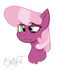 Size: 1780x1920 | Tagged: safe, artist:binkyt11, derpibooru exclusive, cheerilee, earth pony, pony, g4, bags under eyes, bust, female, mare, portrait, simple background, solo, tired, white background