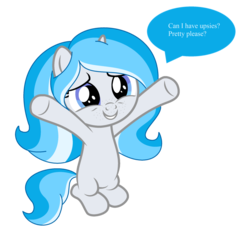 Size: 1024x943 | Tagged: safe, artist:duskstripe87, oc, oc only, oc:bubble lee, pony, unicorn, female, filly, gift art, simple background, smiling, solo, speech bubble, transparent background, upsies