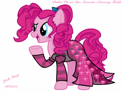 Size: 2048x1536 | Tagged: safe, artist:joshstacy, pinkie pie, earth pony, pony, g4, alternate hairstyle, clothes, crossover, dress, female, mrs lovett, solo, sweeney todd