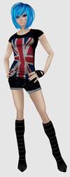 Size: 630x1576 | Tagged: safe, artist:raxonxvi, dj pon-3, vinyl scratch, human, g4, 3d, female, humanized, imvu, solo, union jack