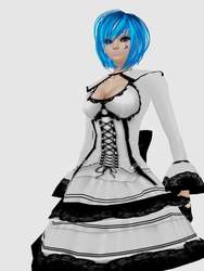 Size: 720x960 | Tagged: safe, artist:raxonxvi, dj pon-3, vinyl scratch, human, g4, 3d, clothes, dress, female, humanized, imvu, solo