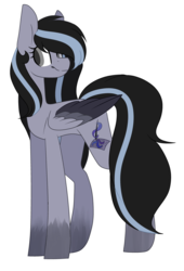 Size: 3145x4623 | Tagged: safe, artist:umiimou, oc, oc only, oc:silver, pegasus, pony, female, high res, mare, pegasus oc, simple background, smiling, solo, transparent background