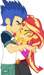 Size: 3001x5060 | Tagged: safe, artist:cloudy glow, flash sentry, sunset shimmer, equestria girls, g4, my little pony equestria girls: legend of everfree, high res, simple background, transparent background, vector